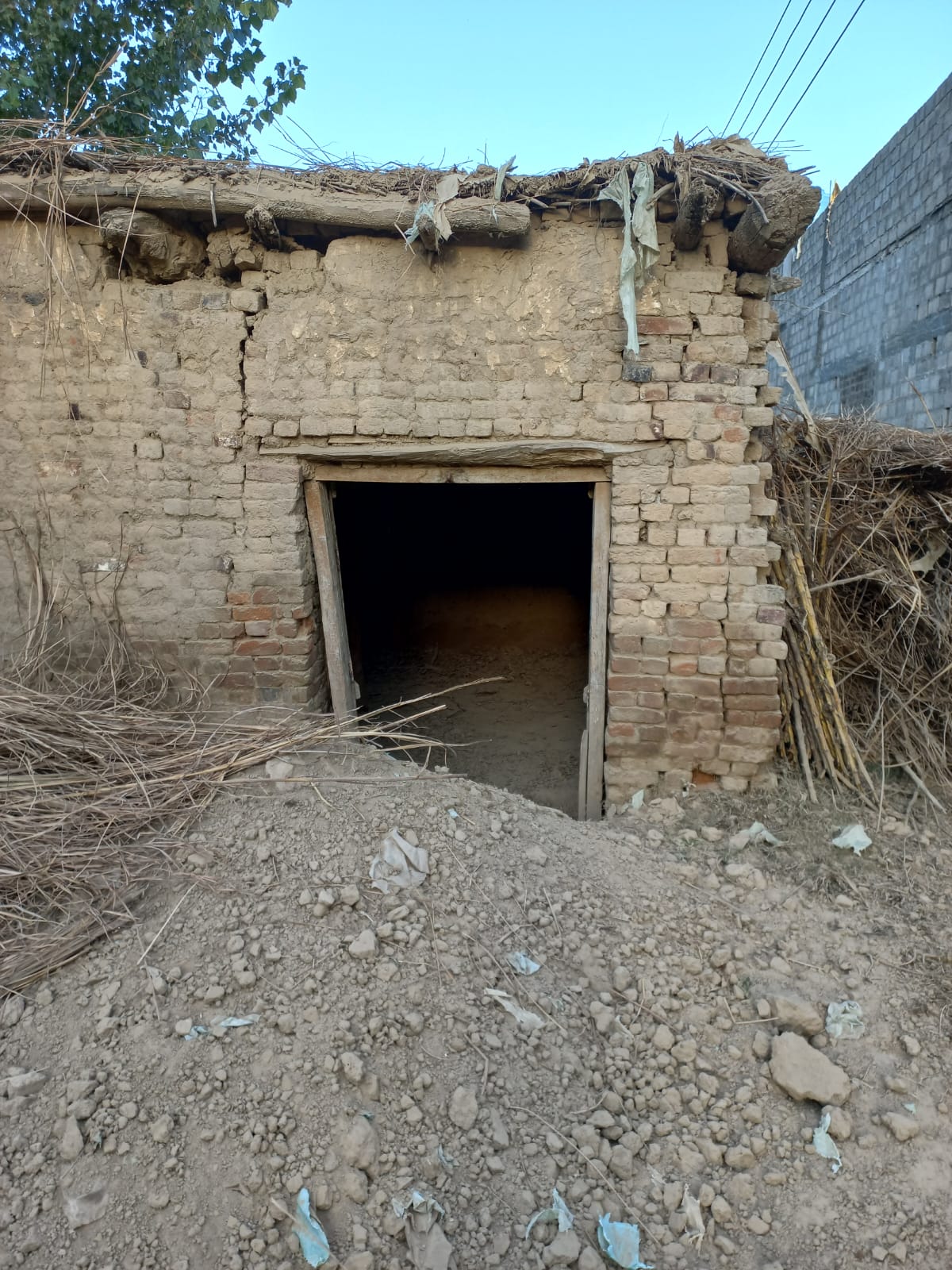 This is where I studied my primary education — mud-brick walls, earthen floors