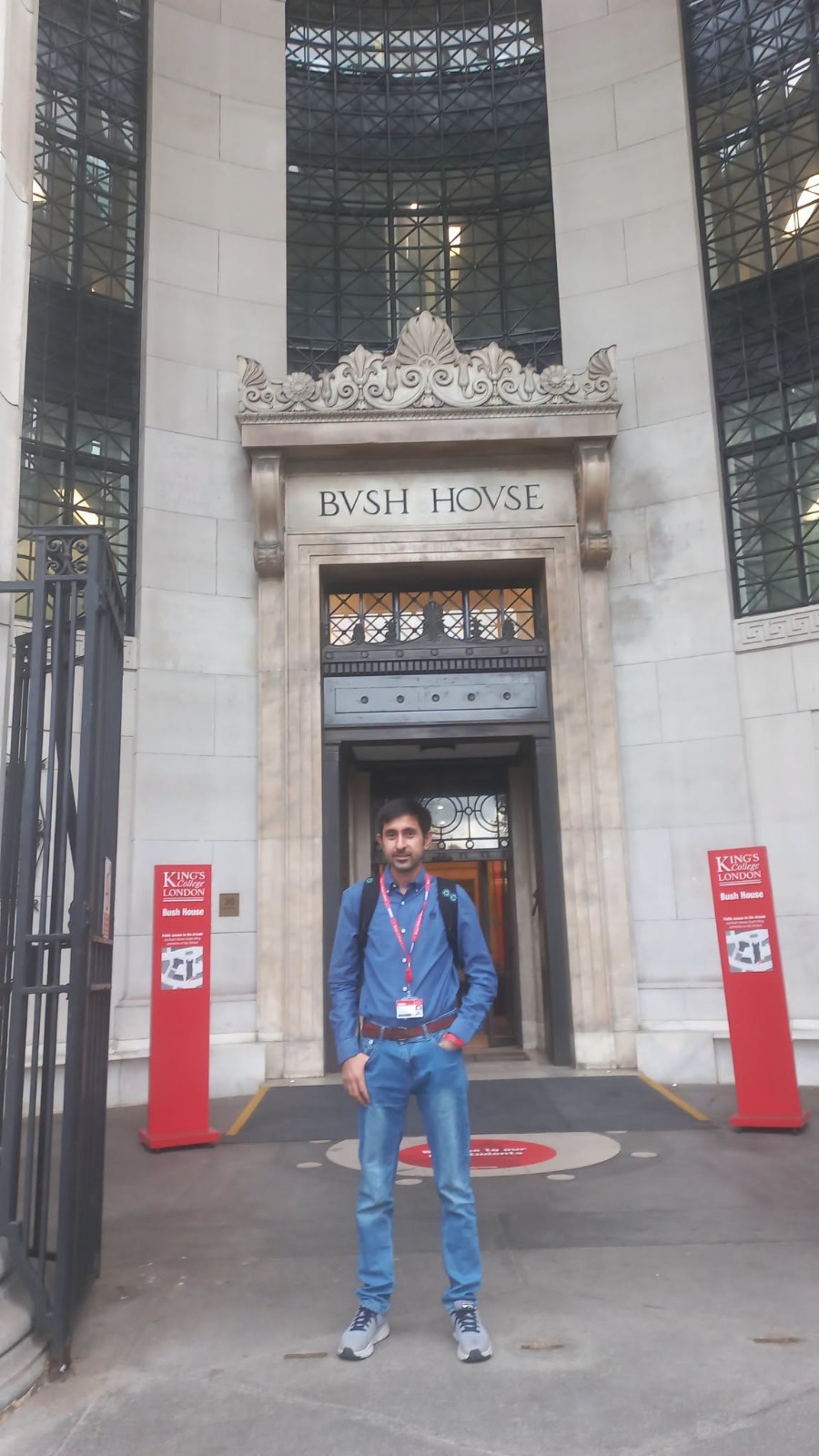 Me at King's College London, Bush House — Visiting Postgraduate Researcher